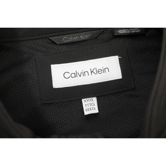 Calvin Klein Black Fleece Softshell Jacket Winter Fall Full Zip Mens Size 3XL - Picture 10 of 14